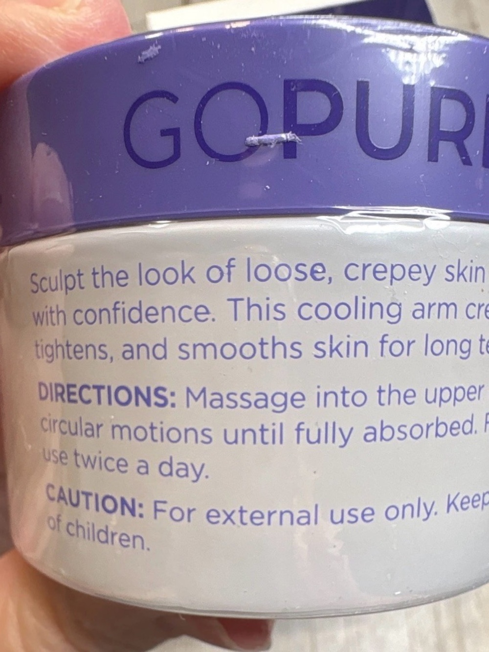 goPure Sculpt & Tone Arm Cream Firming 3.4 fl oz 7% ProTight Ashwagandha - Picture 10 of 14